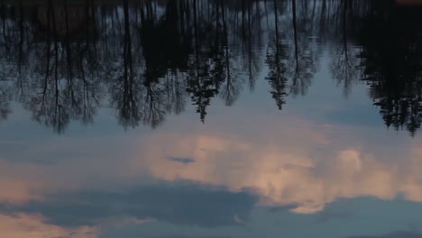 Sunset-Clouds-Reflected-in-River-Water.-Time-Lapse