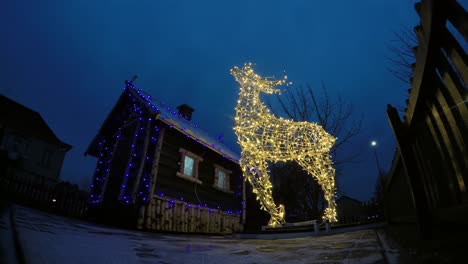 Christmas-Garland-LED-Lights.-Time-Lapse-of-Deer