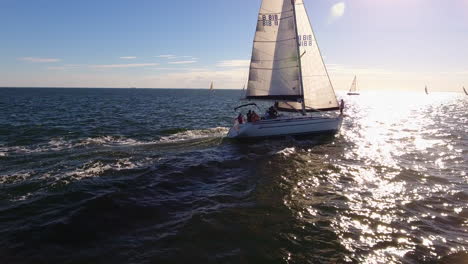 Aerial-footage-of-a-sailing-yacht
