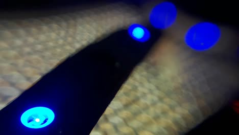 Nahaufnahme-Von-Blauen-LED-Streifen-Leuchtdioden.-LED-Bokeh-Hintergrund