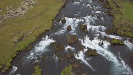 Aerial-videoof-Fossalar-river-in-Iceland