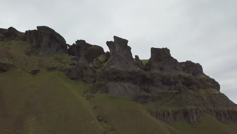 Arial-video-of-mountain-near-Fossalar-in-Iceland