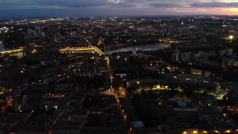 Toulouse-En-La-Noche-Desde-Arriba