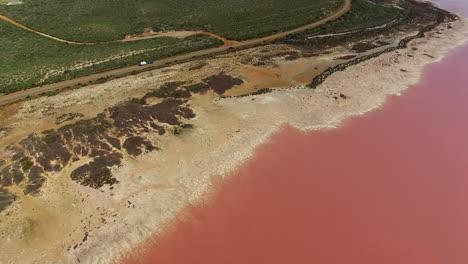 Aerial-view-of-Pink-Salt-Lake,-Australia-1