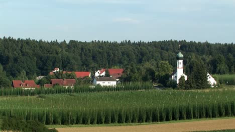 Rare-panorama-of-church-of-pilgrimage-"Lohwinden"-with-hop-garden-in-front-1