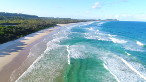 Beautiful-aerial-shots-of-a-beach-with-waves-crashing