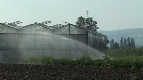 Green-house-in-Bavaria-with-sprinkler-irrigation,-Germany-1