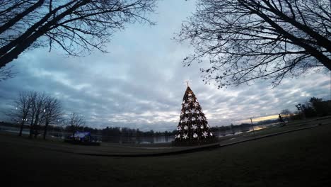 Dramatic-Clouds-Over-The-Charming-Christmas-Tree-Near-The-River-1