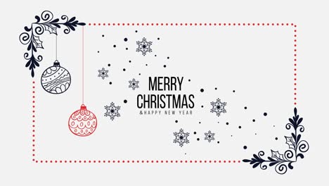 Feliz-Navidad-Y-Feliz-Año-Nuevo-Animación-Tipográfica-Con-Copos-De-Nieve-Y-Adornos-Sobre-Un-Fondo-Blanco