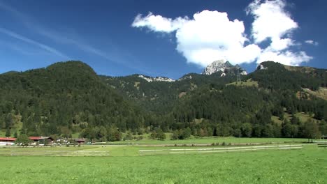 Pan-Shot-over-Mount-Wendelstein-in-Bavarian-Alps,-Germany