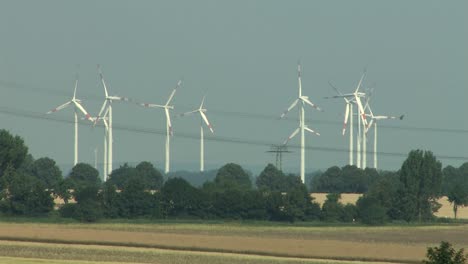 Wind-turbines-in-Magdeburger-Boerde,-Germany