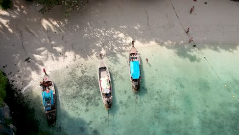 Longtail-boats-on-the-shore-of-Hong-Island