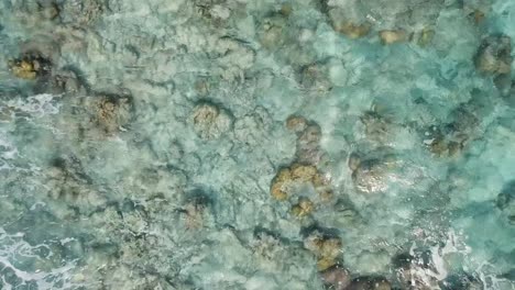 Drone-footage-of-crystal-clear-blue-water-and-waves-on-the-shore-of-beach-in-Cebu-Philippines-3