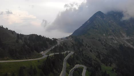 Aerial-shot-of-the-Pre-Alps-Maniva-and-its-winding-road,-Lombardy,-Italy