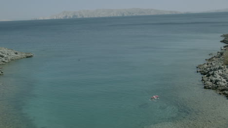 Aerial-view-of-people-swimming-in-a-Black-Sea
