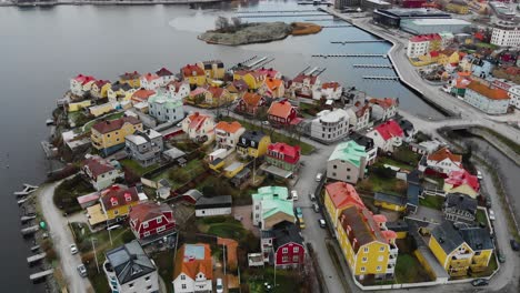 Aerial-View-Of-Picturesque-Houses-On-The-Swedish-Paradise-Island-Ekholmen-In-Karlskrona,-Sweden-14