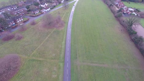 An-overhead-shot-over-a-small-English-country-village-on-a-cold-winter-day-1