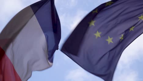 Waving-flag-of-France-and-European-union