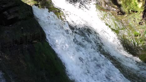 Close-up-of-the-flowing-waterfall-transition