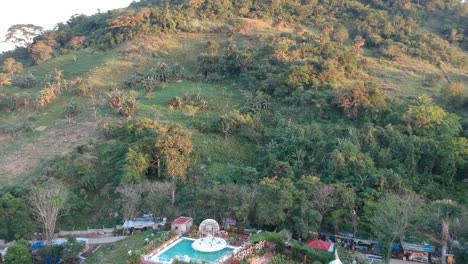 Drone-footage-of-playground-park-on-top-of-a-mountain-in-the-Cebu,-Philippines-2