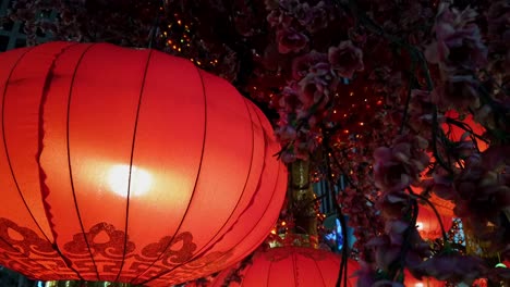 Chinesische-Neujahrsrote-Papierlaternendekorationen-Mit-Sakura-bäumen-2