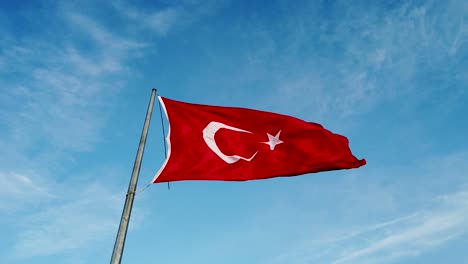 Türkische-Flagge-Weht-Im-Wind