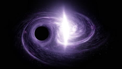 A-super-massive-black-hole-passing-by-a-giant-galaxy-bending-time-and-space