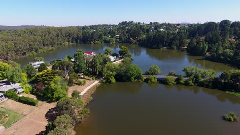 Beautiful-aerial-over-Lake-Daylesford