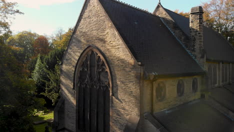 Old-British-Church-in-The-Light-of-the-Summer-Sun-at-Golden-Hour-Cinematic-Footage-with-DJI-Drone