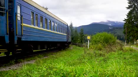 Moving-train-in-front-of-the-mountains