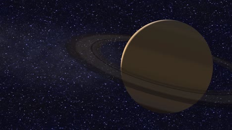 Eine-Zoomaufnahme-Des-Planeten-Saturn-In-Unserem-Sonnensystem,-Gezeigt-In-Der-Nähe