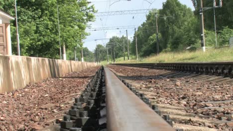 Hot-train-rails-on-a-sunny-summer-day