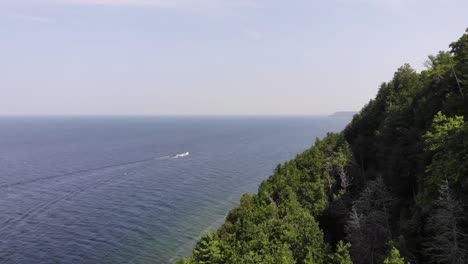 Aerial-shot-of-Ellison-Bluff-State-Park-located-at-Door-County-in-the-beautiful-state-of-Wisconsin