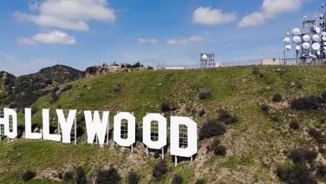 Drone-footage-of-the-Hollywood-sign-from-right-to-left