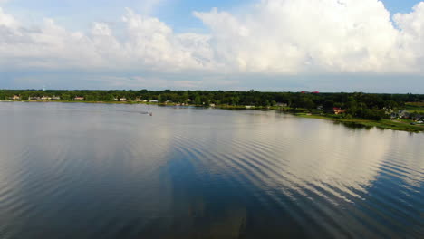 Flying-over-a-Central-Florida-Lake-on-a-Beautiful-Spring-Evening