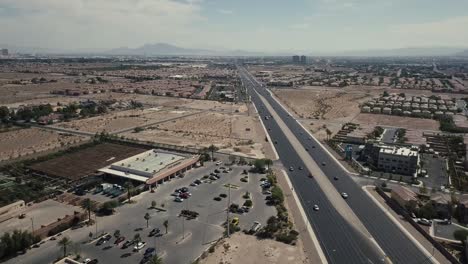Still-shot-of-road-in-the-Nevada-desert-outside-of-Las-Vegas