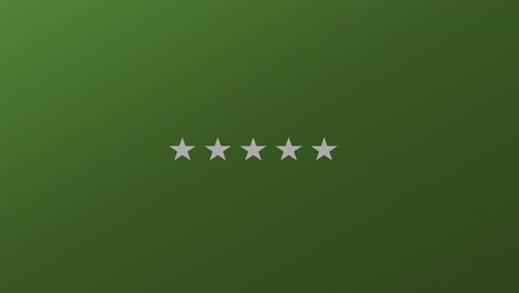 Fünf-Sterne-Kundenservice-Qualitätssymbol-Mit-Animierten-Sternen-Auf-Grünem-Hintergrund