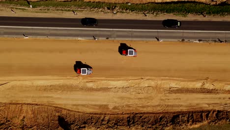 Drone-top-down-view-of-road-reconstruction-site-2