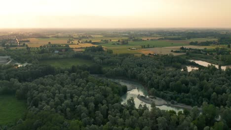 4K-Aerial-:-Dramatic-and-cinematic-spotlight-shot-of-a-rural-landscape