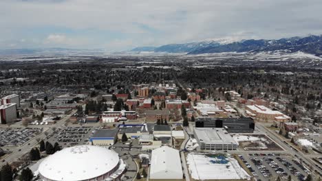 Drone-shot-over-Bozeman-Montana-during-the-winter