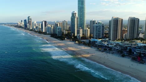 Beautiful-Surfers-Paradise,-Gold-Coast-from-drone