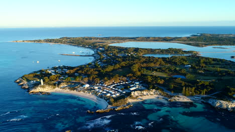 Drone-over-Rottnest-Island,-Australia