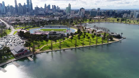 Offenbaren-Melbourne-City-Und-Albert-Park-Lake