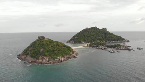 Luftaufnahme-Der-Insel-Koh-Nang-Yuan,-Koh-Tao,-Surat-Thani,-Thailand