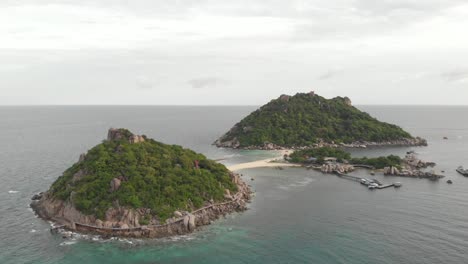 Luftaufnahme,-Insel-Koh-Nang-Yuan,-Koh-Tao,-Surat-Thani,-Thailand
