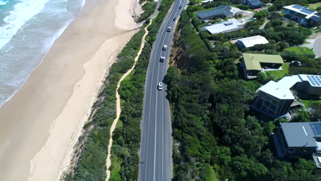 Drone-follow-of-cars-on-Great-Ocean-Road