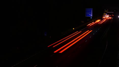 Incredible,-long-exposure-motorway-hyper-lapse,-busy-road,-freeway