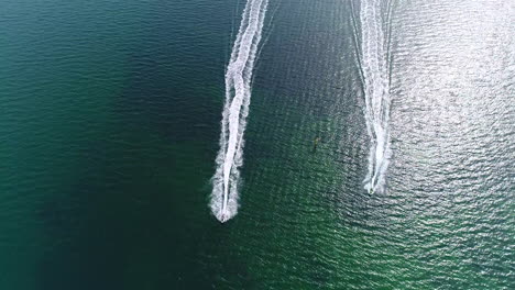 Drone-fly-over-of-Jet-Skis-on-water