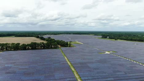 Solar-Farm-Fly-Over-in-Rural-Farm-Land