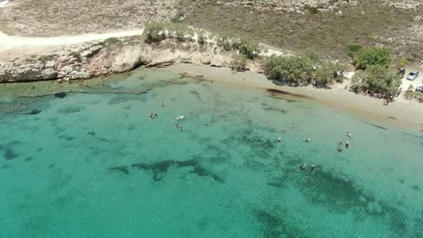 Aerial-of-beach-in-Paros-Island-Greece